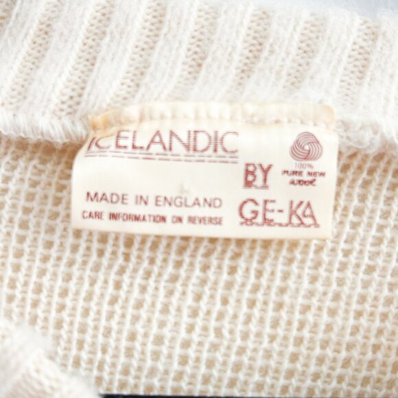 VINTAGE 70's Yoke Icelandic Lopapeysa 100% Pure Wool and Mohair Sweater - Picture 4 of 9